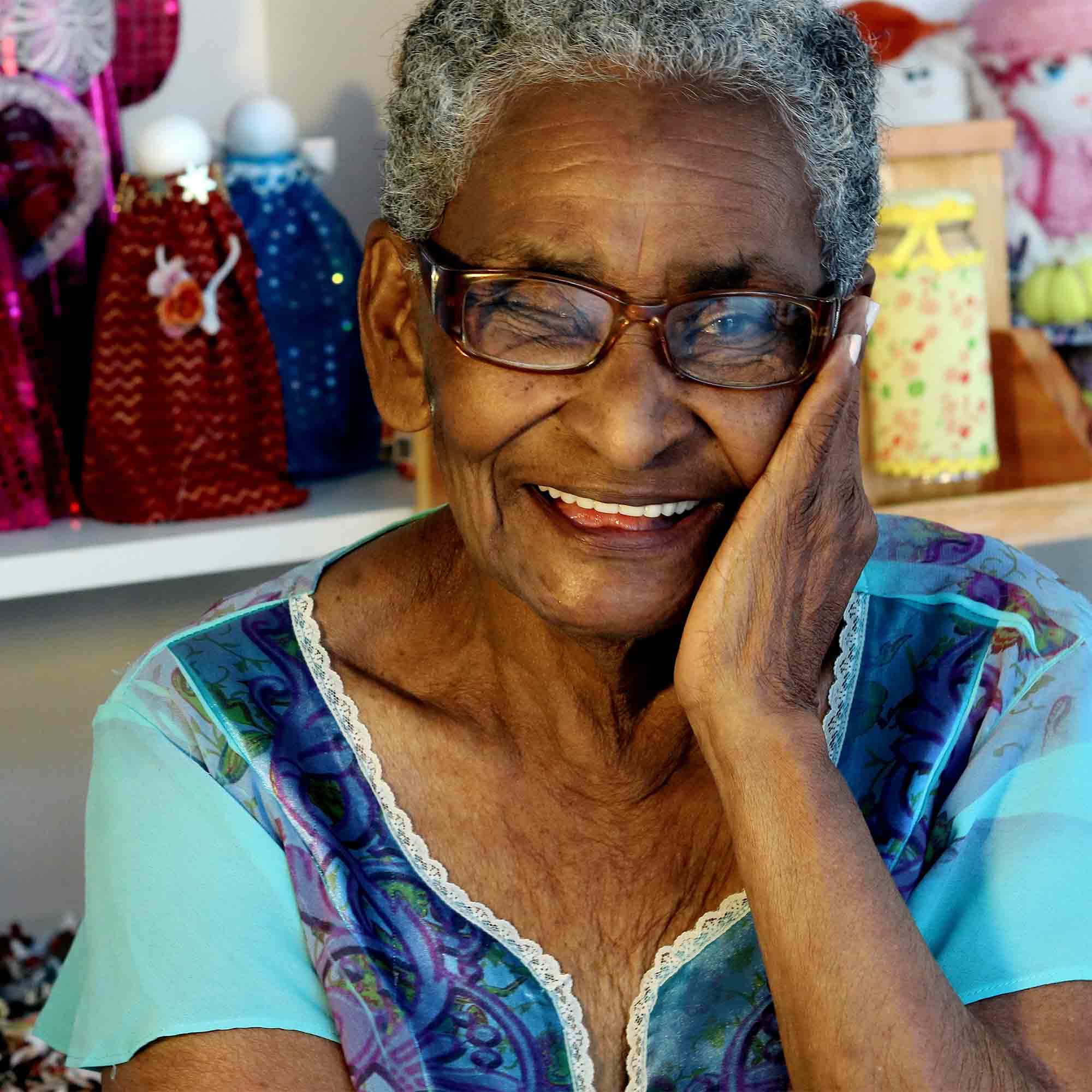 image of an elderly black woman smiling